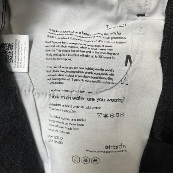 Triarchy high waisted Black Distressed Women's Jeans Sz 28 - Picture 8 of 11